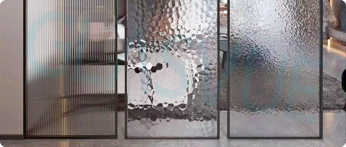 35.pattern glass partion3