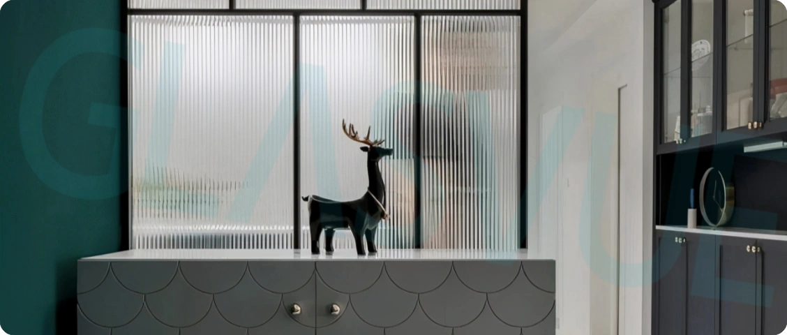 35.pattern glass partition2