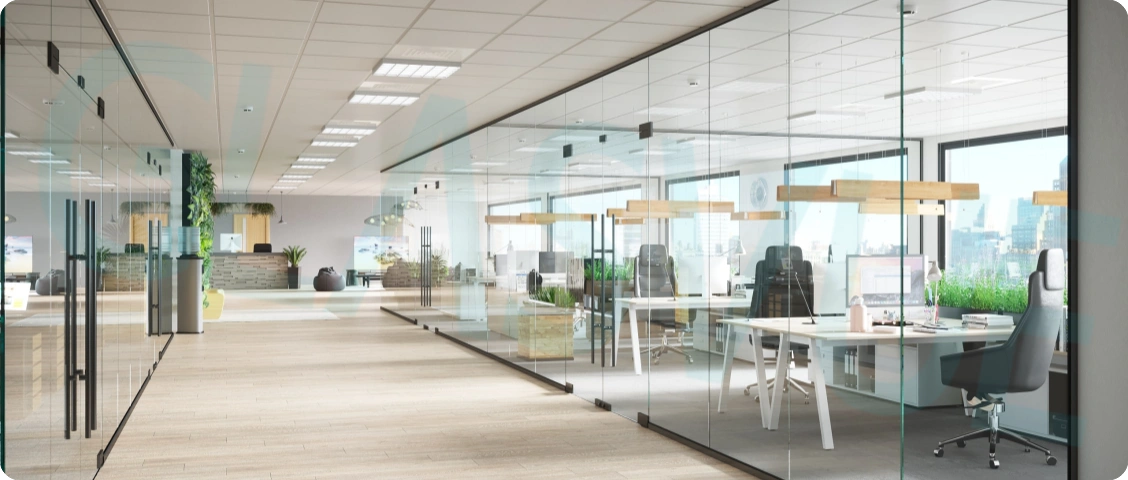 42.laminated glass partition